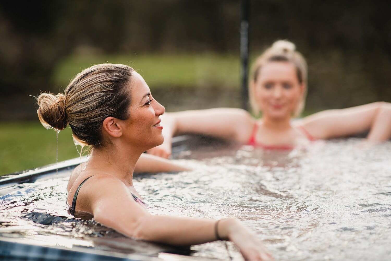 woman in hot tub