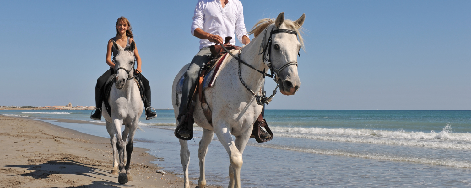 horseback riding on the beach