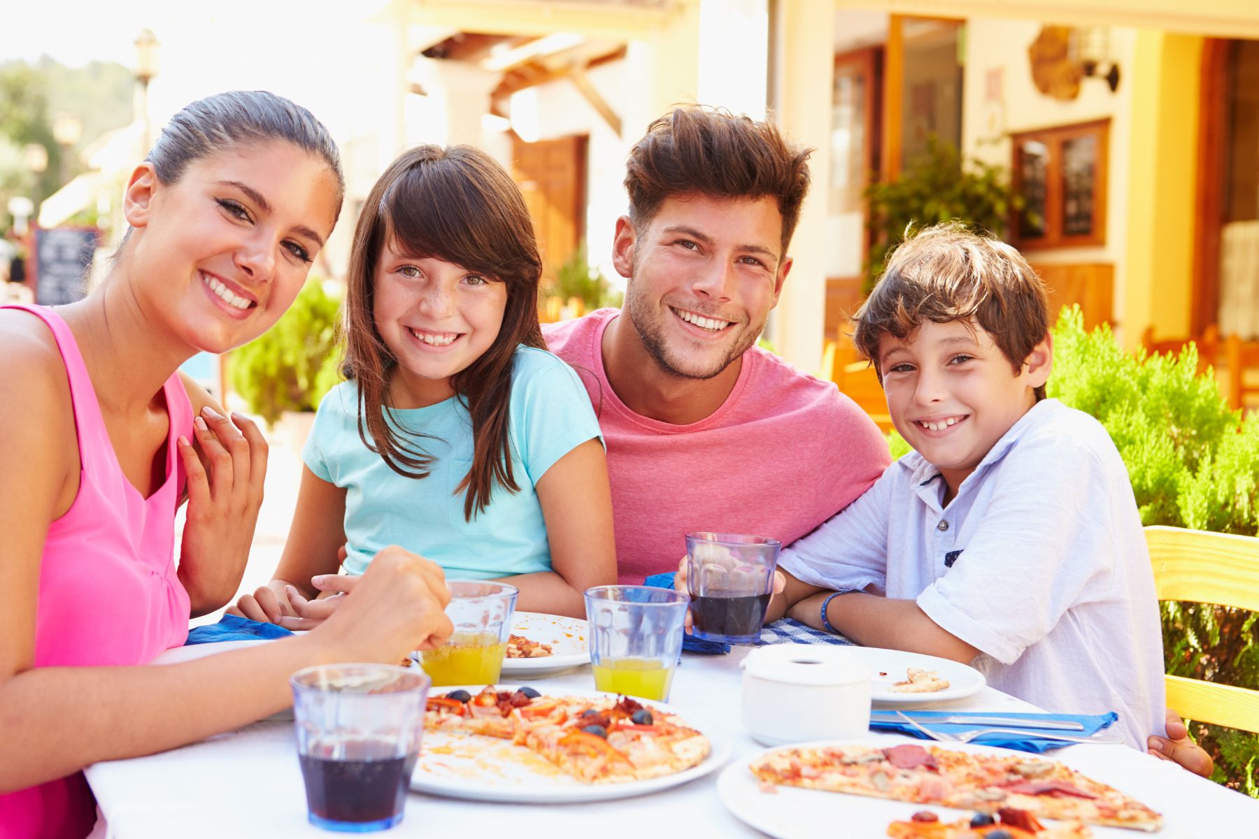 family eating at one of the best restaurants in north myrtle beach